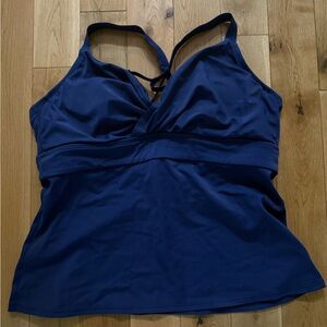 Title Nine Navy Blue Tankini Swim Top